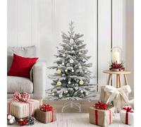 Mangloder Lot de 40 boules de Noël en plastique blanc et doré - Décoration de sapin de Noël en forme d'étoile incassable - 6 cm - Pour l'intérieur et l'extérieur