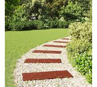 Mangloder Lot de 6 dalles de trottoir en caoutchouc rouge, 60,5 x 25 x 2 cm, antidérapantes, résistantes aux intempéries, au gel, pour allée de jardin, pelouse, terrasse, extérieur, allée et étang