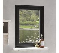 Mangloder Moustiquaire magnétique pour fenêtre, anthracite, 80 x 120 cm, découpable en fibre de verre avec bande et auto-adhésive, pour aérer l'été sans perçage