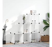 Mangloder Organisateur de Rangement Cube Blanc avec 6 Compartiments modulables pour Dressing, entrée, Chambre ou Bureau Support Pratique Facile à Assembler et Durable