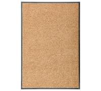 Mangloder Paillasson lavable crème 90 x 60 cm en 100 % polyamide avec dos en PVC antidérapant, paillasson absorbant pour entrée, couloir, balcon et terrasse, intérieur et extérieur