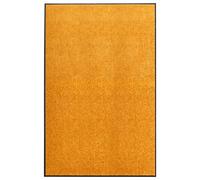 Mangloder Paillasson lavable en polyamide avec dos en PVC antidérapant, absorbant, plat, pour intérieur et extérieur, entrée, couloir, balcon et terrasse - Orange - 120 x 180 cm