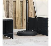 Mangloder Pied de parasol avec poignées, support et support pour mât de 38/48 mm de diamètre, 25 kg, rond, noir, avec remplissage en béton, pour jardin, balcon, terrasse et extérieur