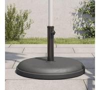 Mangloder Pied de parasol rond à remplir - 25 kg - Gris foncé - Pour mât de 32 35 38 mm - Pour jardin, balcon, terrasse, extérieur, résistant aux intempéries, au vent, aux tempêtes, maintien stable