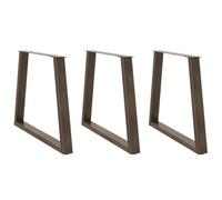 Mangloder Pieds de Table à Manger en Acier Naturel en Forme de V, Support réglable pour Meuble, Support tréteau, Base Fixation pour Salle à Manger, Bureau, Cuisine et Salon, Lot de 3 pièces