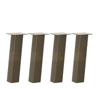 Mangloder Pieds de Table Basse 4 pièces en Acier Naturel, Hauteur 42 cm, Support tréteau Robuste avec Patins en Caoutchouc, Fixation Facile pour Meuble Salon Cuisine Bureau