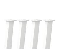 Mangloder Pieds de Table Basse 4 pièces en Acier thermolaqué Blanc de 30 cm avec Patins en Caoutchouc Support pour Meuble Support tréteau piètement Fixation pour Salon Bureau Cuisine Salle à Manger