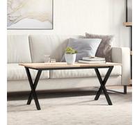 Mangloder Pieds de Table Basse en Acier Enduit de Poudre Cadre en X 80x40x43 cm Support Robuste pour Meuble Support tréteau pour Salon, Bureau, Cuisine ou Atelier