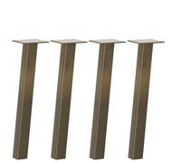 Mangloder Pieds de Table Basse en Acier Naturel 42 cm Support tréteau pour Meuble, Support de Fixation pour rénovation, Bricolage, Salon, Cuisine, Bureau, Salle à Manger, Atelier et Console