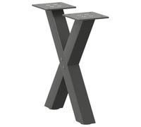 Mangloder Pieds de Table Basse en Acier thermolaqué Anthracite en Forme de X, Support réglable pour Meuble, Support tréteau, piètement pour Salon, Cuisine, Bureau, rénovation