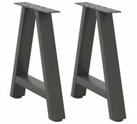 Mangloder Pieds de Table Basse en Forme de A Anthracite 2 pièces en Acier thermolaqué, Support réglable pour Meuble, Support tréteau, piètement Robuste pour Salon, Bureau ou Cuisine