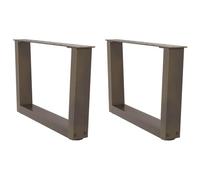 Mangloder Pieds de Table Basse en Forme de V en Acier Naturel, Support réglable pour Meuble, Support tréteau, piètement Moderne pour Salon, Cuisine ou Bureau