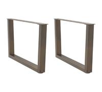 Mangloder Pieds de Table Basse en Forme de V en Acier Naturel, Support réglable pour Meuble, Support tréteau, Base de Fixation pour Salon, Cuisine ou Bureau