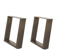 Mangloder Pieds de Table Basse en U en Acier Naturel, Support réglable pour Meuble, Support tréteau pour Salon, Cuisine, Bureau, Support de Fixation Robuste
