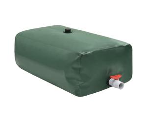 Mangloder Réservoir d'eau de pluie pliable avec robinet, 360 l, en PVC, vert, 100 x 72 x 50 cm, 0,7 mm, pour système d'irrigation, tuyau d'égouttement, jardin, arroseur, parterre, terrasse