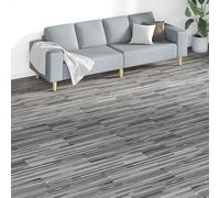 Mangloder Revêtement de sol autocollant en PVC gris, 18 planches de sol pour 5,26 m², 122,8 x 23,8 x 0,2 cm, intérieur pour salon, chambre à coucher, cuisine, couloir et bureau