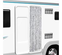 Mangloder Rideau blanc et gris en chenille 56 x 200 cm, moustiquaire pour porte, moustiquaire, moustiquaire, fenêtre, bande , balcon