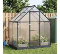 Mangloder Serre de jardin avec porte - Anthracite - 183,5 x 123 x 207 cm - Tente en aluminium galvanisé en aluminium - Tente en feuille d'aluminium - Maison de tomates pour culture, hivernage