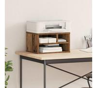Mangloder Support d'imprimante en bois vieilli 40 x 32 x 22,5 cm pour bureaux et bureau à domicile, design robuste, espace de rangement, organisation des câbles, meuble moderne pour imprimante