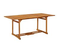 Mangloder Table à dîner de Jardin en Bois d'acacia Massif 180x90x75 cm Robuste pour terrasse Patio Balcon Veranda Camping Pique Nique mobilier extérieur avec Trou pour Parasol