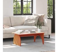 Mangloder Table Basse en Bois Massif de pin Brun Cire 80 x 50 x 31 cm pour Salon intérieur, Meuble Console Rustique avec Plateau rectangulaire, idéal Rangement et Usage Quotidien