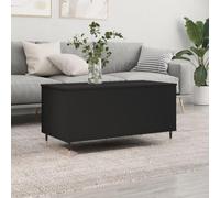 Mangloder Table Basse Noir 90x44,5x45 cm Bois d'ingénierie avec Plateau relevable et Rangement, Meuble Salon Moderne en métal, Console Bout canapé Multifonction pour séjour et Chambre