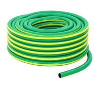 Mangloder Tuyau d'arrosage en PVC à 5 couches, vert et jaune, 1,2 pouces, 50 m, flexible et sans plis, pour arrosage, arrosage, lavage de voiture, pelouse, terrasse, balcon, parterre, extérieur