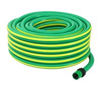 Mangloder Tuyau d'arrosage en PVC à 5 couches, vert et jaune, 3 4 pouces, 50 m, sans plis, flexible, résistant aux UV et à l'abrasion, 12 à 36 bar, pour arrosage, terrasse, balcon, parterre, lavage de