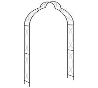Mangloder Voûte de Jardin en Fer Noir 150x34x240 cm pergola pour Support de Plantes grimpantes Rosier Vigne Lierre Structure décor extérieur pour terrasse Patio allée