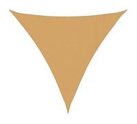 MANGO Filet D'Ombrage, Toile Protection Solaire, Voile d'ombrage, 160 g/m² triangulaire sable 4x4x4 m PEHD LV871
