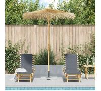 Mango Parasol Tiki avec toile en feuille de bananier 180 cm en bambou, résistant à l'eau et aux UV LL1768