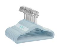 MangoKit Lot de 30 cintres pour Enfants en Velours Bleu, 28 cm