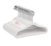 MangoKit Lot de 50 cintres en Velours Blanc pour Enfants, 28 cm