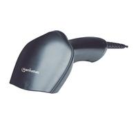Manhattan Long Range CCD Handheld Barcode Scanner, USB, 500mm Scan Depth, Cable 1.5m, Max Ambient Light 30,000 lux (sunlight), Black, Three Year Warranty, Box - Scanner de code à barres - de poche - 5