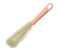 manhegari Brosse de nettoyage de bouteille d'eau ergonomique à manche court | Brosse à récurer portable pour la maison, la cuisine, les voyages, les restaurants, les cafés, les magasins
