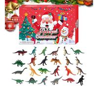 manhegari Calendrier de l'Avent 2025 de Noël, 24 jours avec calendrier compte à rebours, figurines de dinosaures phosphorescents, mignon, pour salon, chambre à coucher, étagère