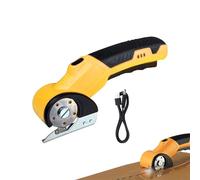 manhegari Électrique sans fil - Cutter rotatif de 320 tr/min avec de sécurité et lumière LED, électrique ergonomique pour carton, bois, garage, tapis industriel cuisine