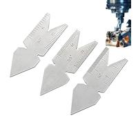 manhegari Jauge de centrage de queue de poisson - 3 pièces - Outil de filetage pour tour - Jauge de filetage en acier inoxydable - Pour le travail du métal, le marquage, la réparation