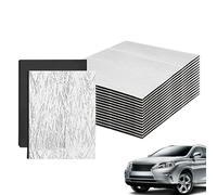 manhegari Matériau insonorisant pour voiture | 10 pièces d'isolation thermique et acoustique pour véhicules | Panneau avec feuille d'aluminium pour évacuation | Application sur portes, sol, toit