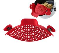 manhegari Passoire À Pression En Silicone, Passoire Clipsable Universelle En Silicone - Demi Passoire Avec Verseur, Gadgets de Cuisine, 22-23cm