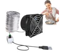 manhegari Ventilateur d'échappement pour ventilation, ventilateur axial, extracteur - Mini ventilateur axial portable avec alimentation USB pour fenêtre, salle de bain, cuisine, maison