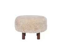 Mani - pouf - en fausse fourrure - Beige
