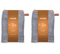 Maniak Chiffon Microfibre Ménage - Produit Super Doux Attrape Facilement la Poussière - Format Gant Pratique du Menage - Taille 8 (Lot de 2)