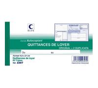 Manifold de Quittances de Loyer - Elve - 105x210 mm - 100 pages - Mixte - Professionnel