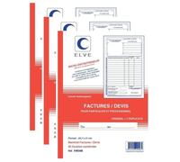 Manifold - Elve - MICRO-ENTREPRENEUR - Factures/Devis A4 - 40 feuilles - Autocopiant