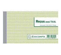 Manifold Reçus avec T.V.A. 10,5x18cm 50 feuillets dupli autocopiants
