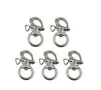 Manille à pression en acier inoxydable 316, 65mm 76mm, en acier inoxydable marin, à dégagement rapide, sous charge for Bracelets(5 Pieces,65mm)