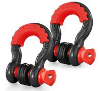 Manille anneau D 19mm, 2pcs, acier allié, résistance 28,5t, récupération