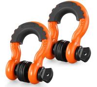 Manille anneau D 19mm, 2pcs, résistance 28,5t, orange, récupération