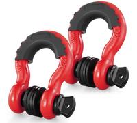 Manille anneau D 19mm, 2pcs, résistance 28,5t, rouge, récupération